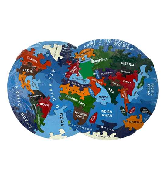 World Adventure Map Puzzle